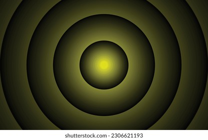 Abstract ripple effect, dark yellow abstract 3d circle motions background, circle shape paper cut style 3d abstract background, Technology round Logo elements for modern day design