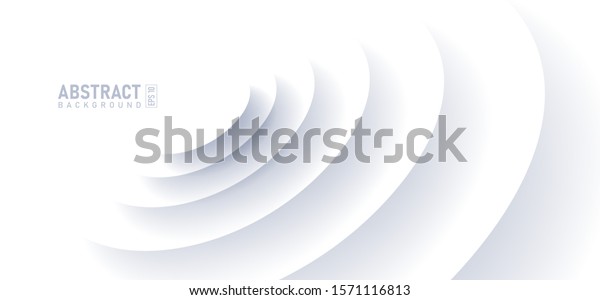 Abstract ripple\
effect on white background. circle shape with shadow in paper cut\
style vector\
illustration.