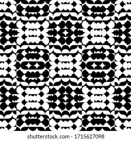 Patrón geométrico abstracto. Ornamento geométrico abstracto en blanco y negro.   