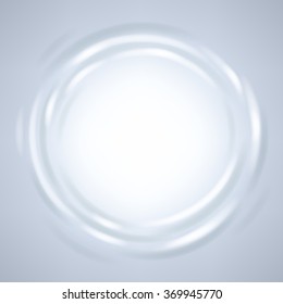 Abstract ripple liquid round frame vector illustration. Gray color.