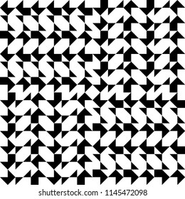 Abstract ripple texture. Decorative ornament of geometric shapes. Abstract black and white geometric pattern