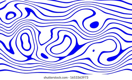 Abstract rippled or colorful lines pattern with wavy vibrant facture on white background and texture. Liquify lines 3D effect. Vector illustration. EPS 10. Creative graphic design. 