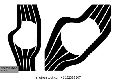 Abstract rippled lines pattern with wavy vibrant facture on background. Square format. Vector illustration EPS 10. Editable vector element for creating and graphic design. Social media template. Text.