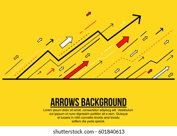 Abstract rising arrows minimalist background
