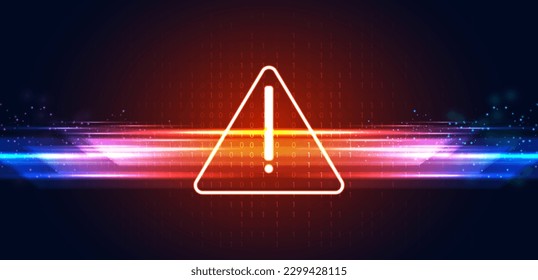 Abstract Risk Warning Symbol Danger Concept Background Speed Background Computer hacking, warning, being invaded by viruses, spyware, malware, trojans