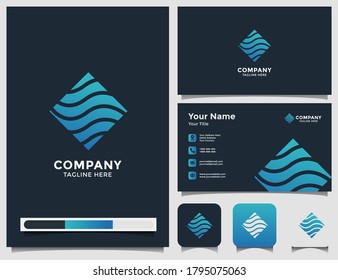 Abstract River Logo And Business Card
