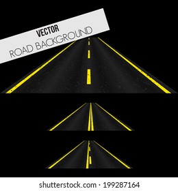 abstract road background with strip, Vector graphic
