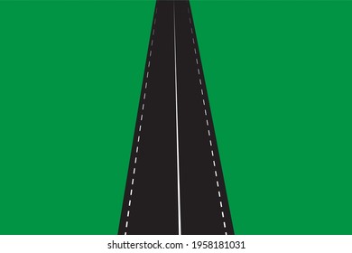 Camino abstracto. Carretera de estilo plano. Fondo natural. Hermoso camino, gran diseño. Ilustración vectorial. EPS 10. Imagen de archivo.