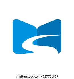 Abstract road logo design template vector