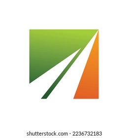 abstract road logo icon template