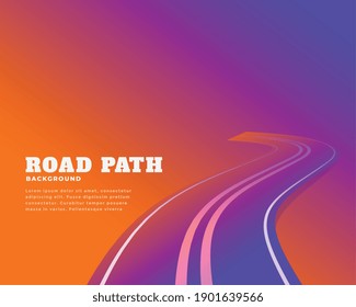 abstract road pathway colors background design