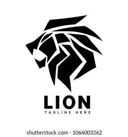 abstract roaring head lion logo