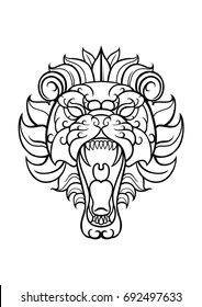 Abstract roaring lion,Lion Head