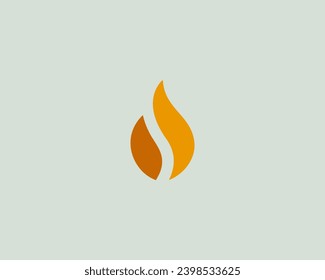 Abstract roasted coffee vector logotype. Creative fire water drop thumbs up logo.