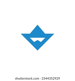 abstract robot head simple character logo vector 