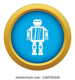 Abstract robot icon blue vector isolated on white background for any design