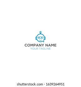 abstract robot logo and chat