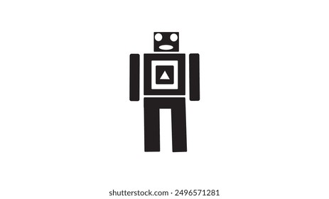  Abstract Robot machine, vector illustration, concept of the future on white background, Avatar line style icon design of Person' profile.