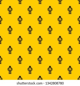 Abstract robot pattern seamless vector repeat geometric yellow for any design