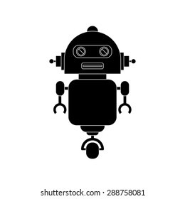 abstract robot silhouette on a white background