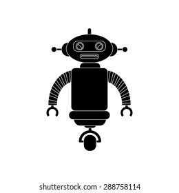 abstract robot silhouette on a white background