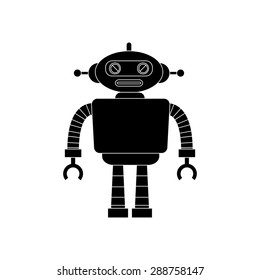 abstract robot silhouette on a white background