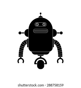 abstract robot silhouette on a white background