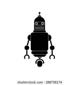 abstract robot silhouette on a white background