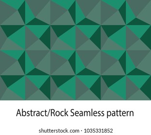 Abstract rock seamless pattern, green and gray background 