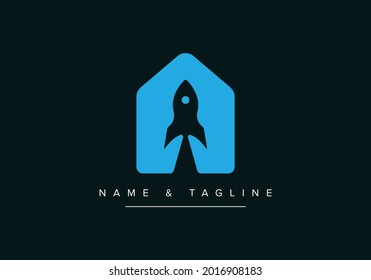 Abstract Rocket icon logo design