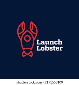 Abstract Rocket Lobster Logo Template