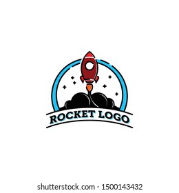 Abstract Rocket Logo Concept for Bussiness Technology 
