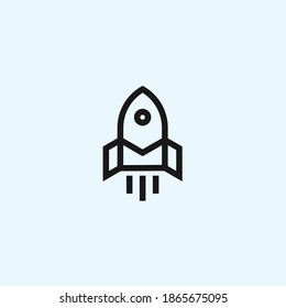 abstract rocket logo. email icon