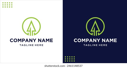 abstract rocket logo with a rising arrow, design inspiration, illustration, vector.