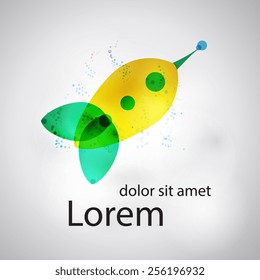 Abstract rocket logo. Social concept vector logo design template. Science technology abstract icon - vector logo. Rocket icon. Vector illustration.