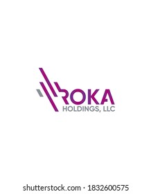 Abstract Roka Holdings logo template, Vector logo for business and company identity 