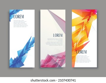 abstract roll up banner design template