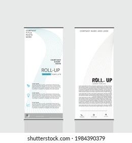 Abstract roll up banner design Vector