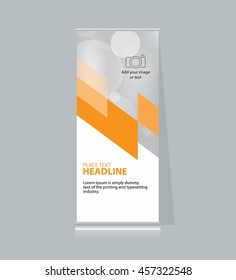 abstract roll up  banner display design template background

