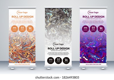 Abstrakte Roll-Up-Funktion, Standardbanner-Design