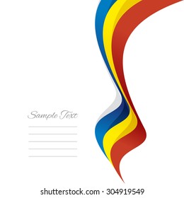 Abstract Romanian right ribbon vector