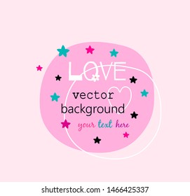 Abstract romantic background in flat style