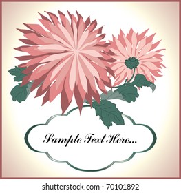 Abstract  romantic background with flowers