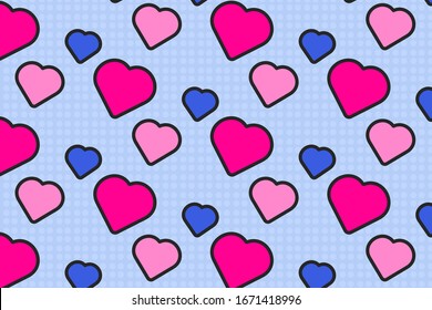 Abstract Romantic Background of hearts 