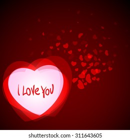 Abstract Romantic Background with Hearts