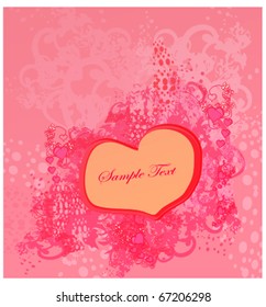 abstract romantic background with hearts