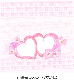 abstract romantic background with hearts