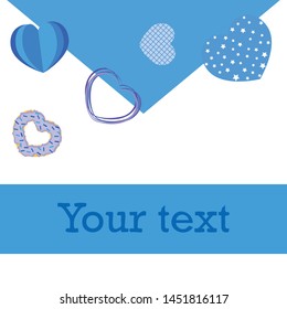 Abstract romantic background with hearts. Vector backdrop for Valentine's day.