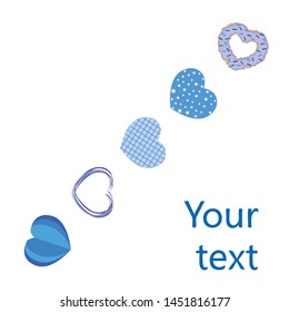 Abstract romantic background with hearts. Vector backdrop for Valentine's day.