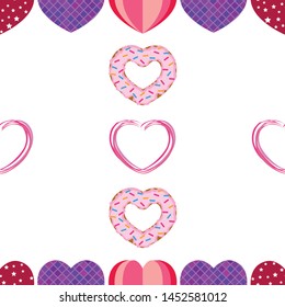 Abstract romantic background with hearts. Vector backdrop for Valentine's day.